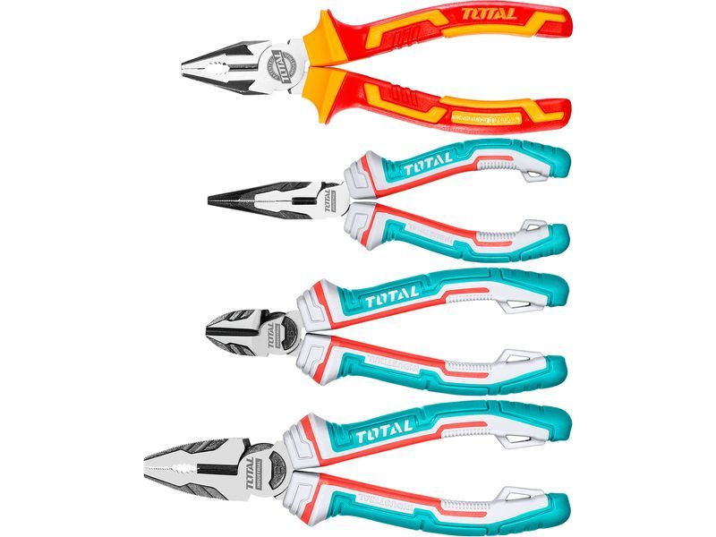 Total Pinze, set di 4, industriali, CrV Total Pinze, set di 4, industriali, CrV