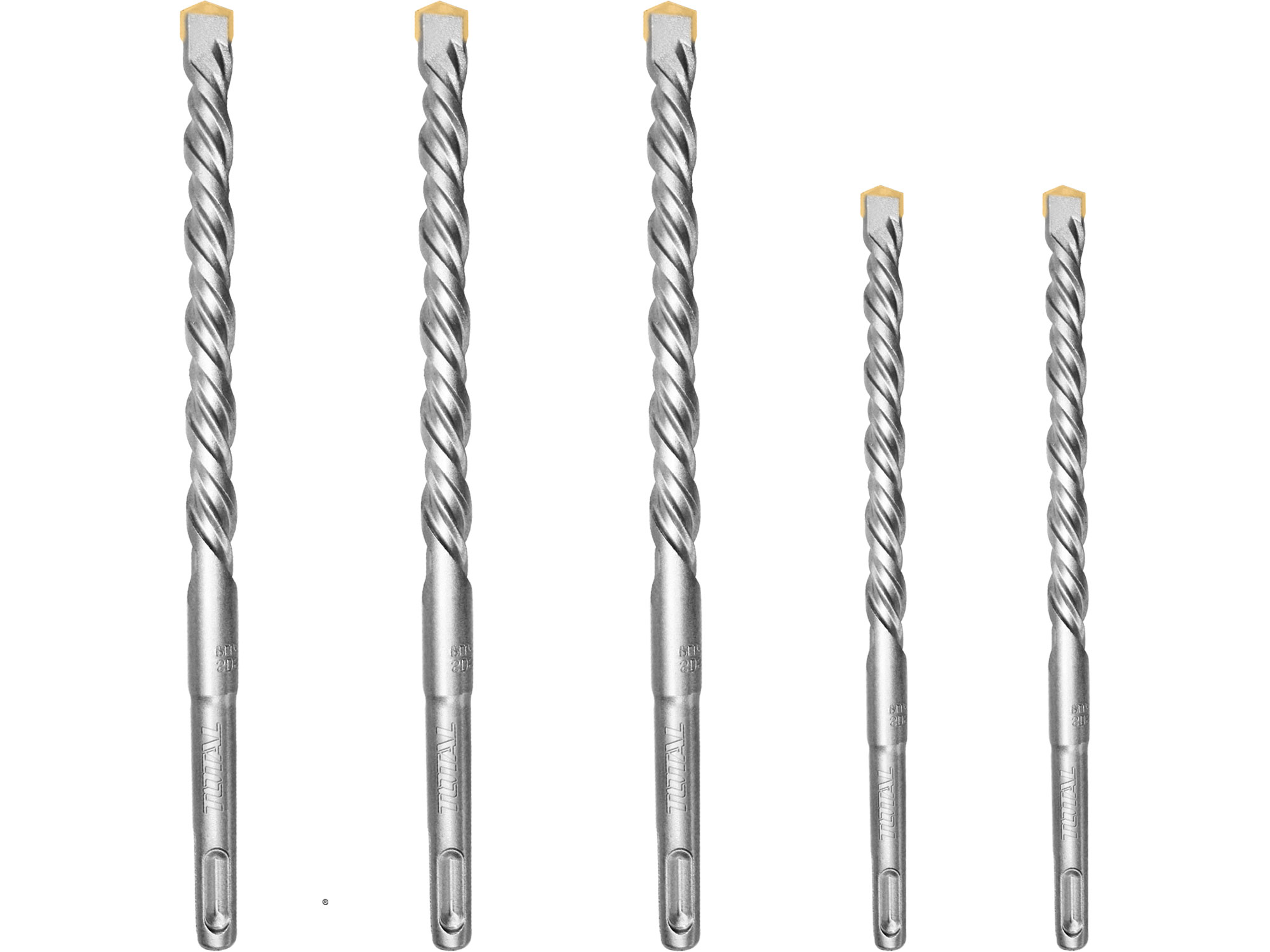 Punte per calcestruzzo, set di 5 punte, SDS plus, industria Punte per calcestruzzo, set di 5 punte, SDS plus, industria