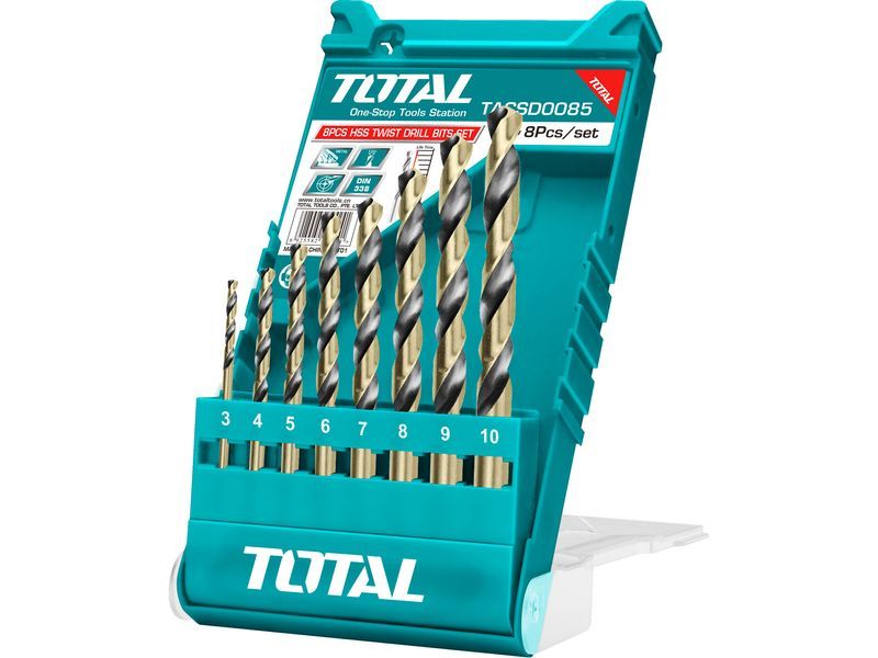 Punte per metallo, set di 8, HSS Punte per metallo, set di 8, HSS