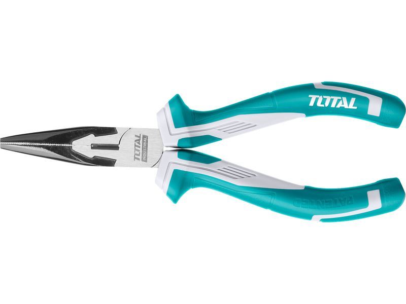 Total Pinze semitonde diritte, industriali, 160 mm, CrV Total Pinze semitonde diritte, industriali, 160 mm, CrV