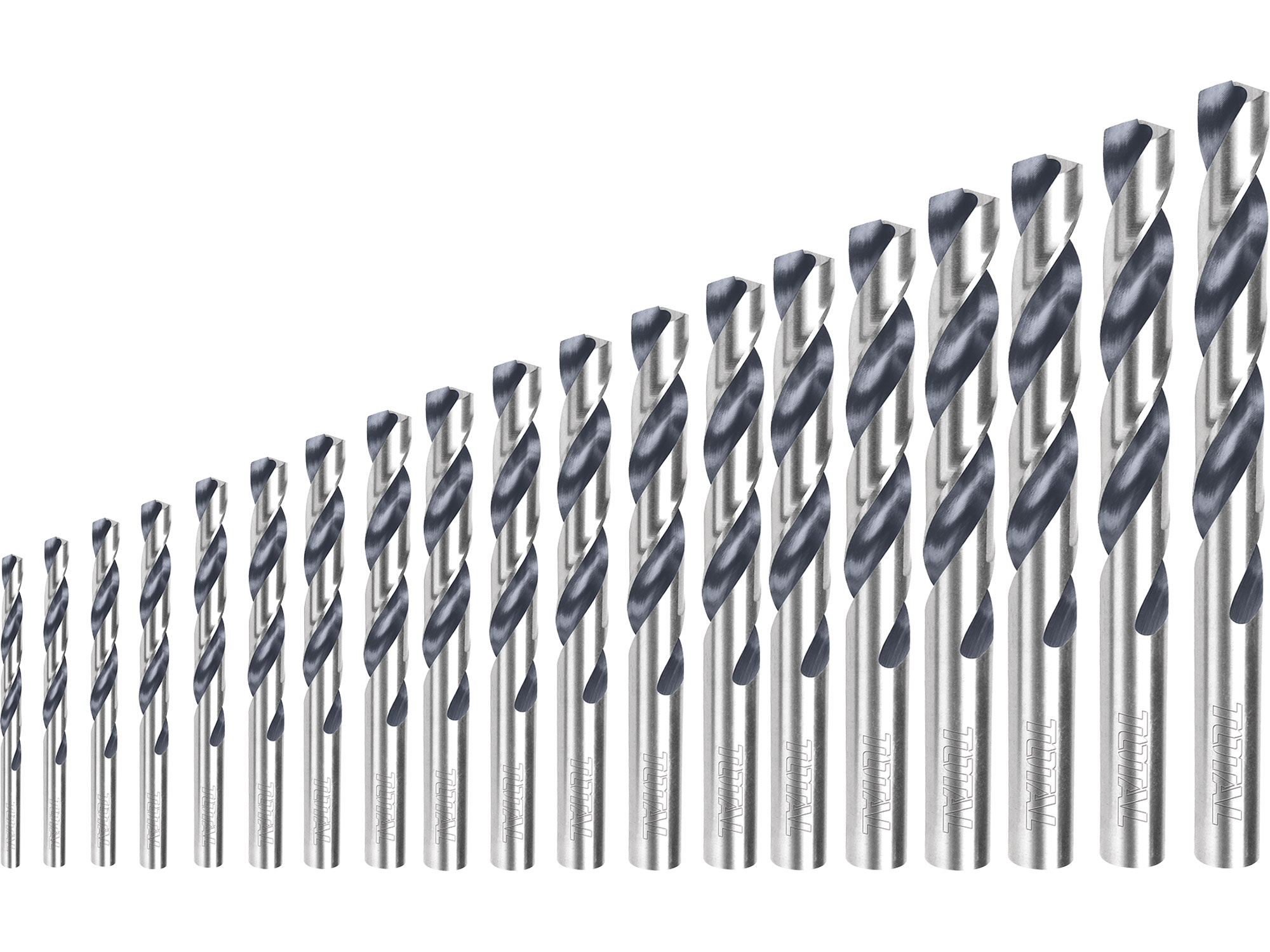 Punte per metallo, set di 19 pezzi, HSS Punte per metallo, set di 19 pezzi, HSS