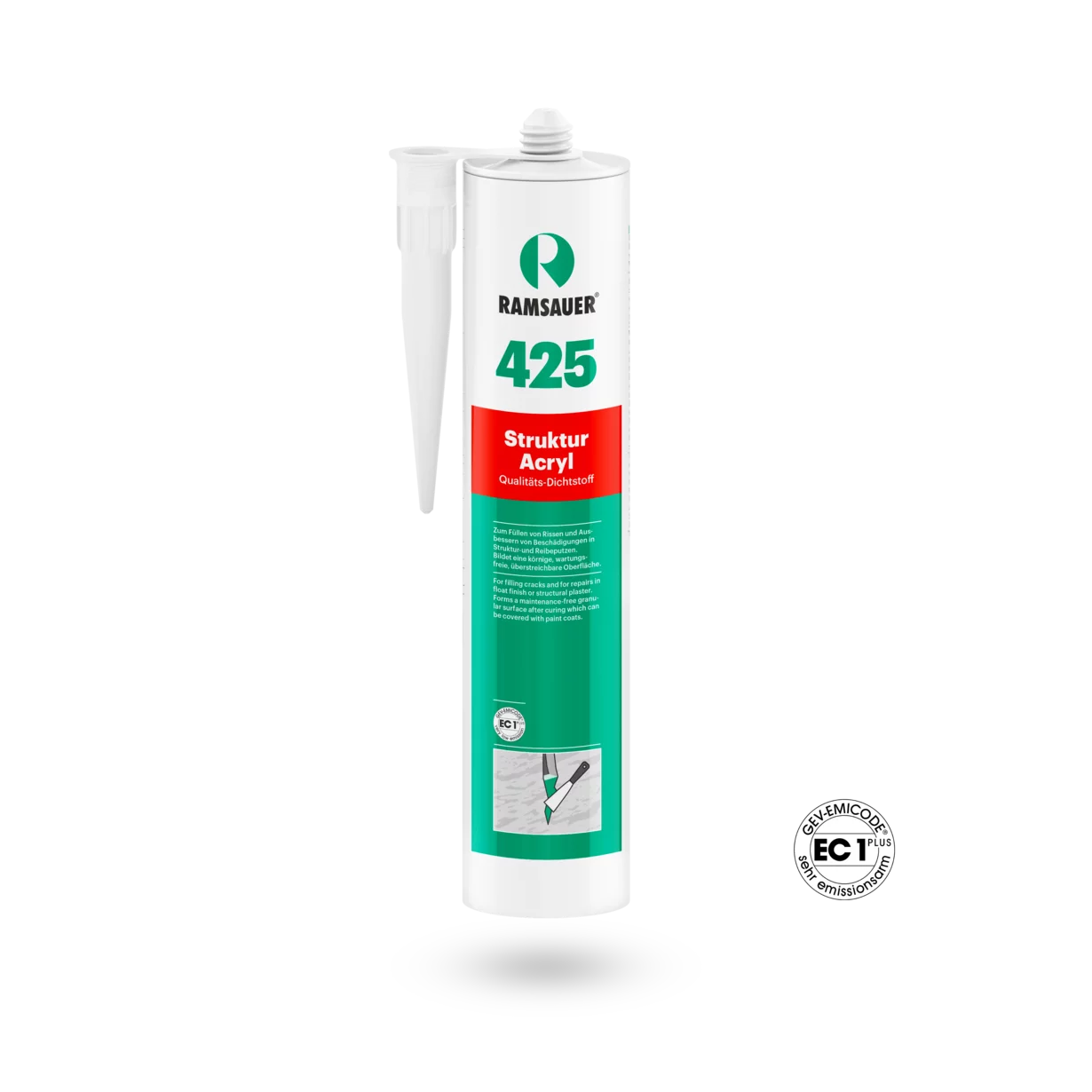 Ramsauer 425 Acrilico testurizzato fine, 310 ml, bianco Ramsauer 425 Acrilico testurizzato fine, 310 ml, bianco