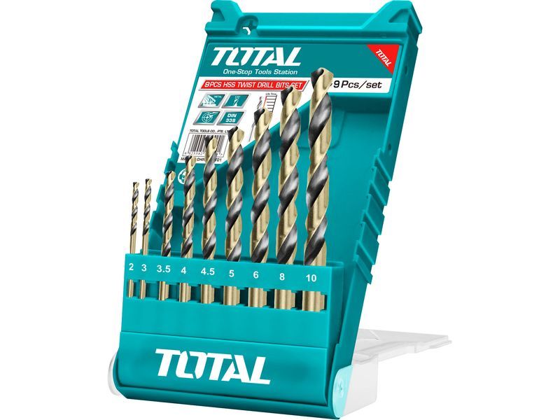 Punte per metallo, set di 9, HSS, HSS Punte per metallo, set di 9, HSS, HSS