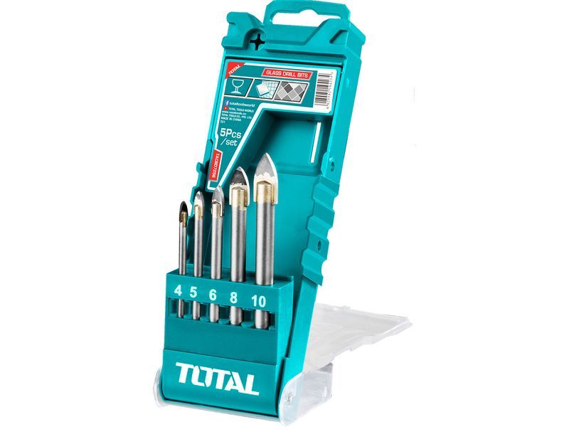 Punte per vetro, set di 5, industriali Punte per vetro, set di 5, industriali