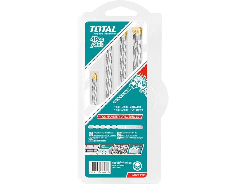 Punta per calcestruzzo SDS Plus, set di 4 pezzi Punta per calcestruzzo SDS Plus, set di 4 pezzi